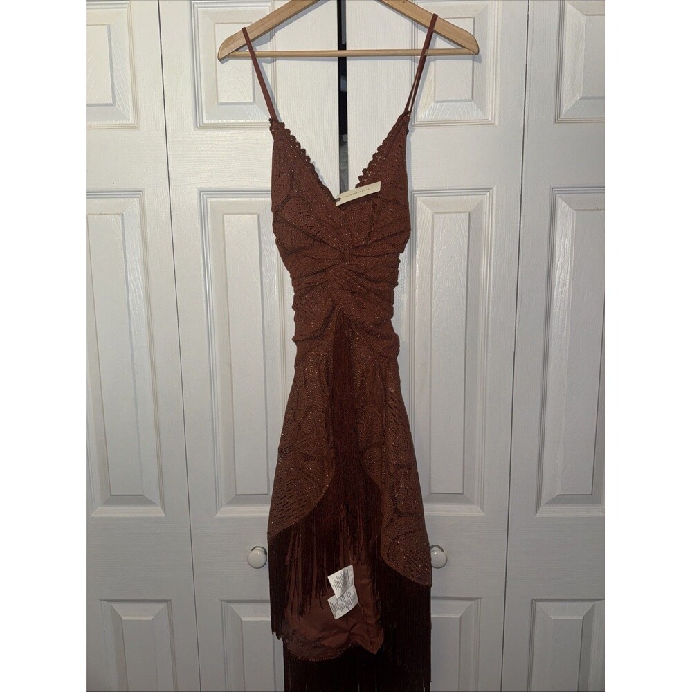 NWT Anthropologie Bhanuni by Jyoti Crochet Fringe Dress Size 4